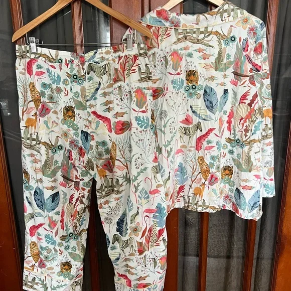 Anthropologie Multicolor Floral Pajama Set - Picture 2 of 15